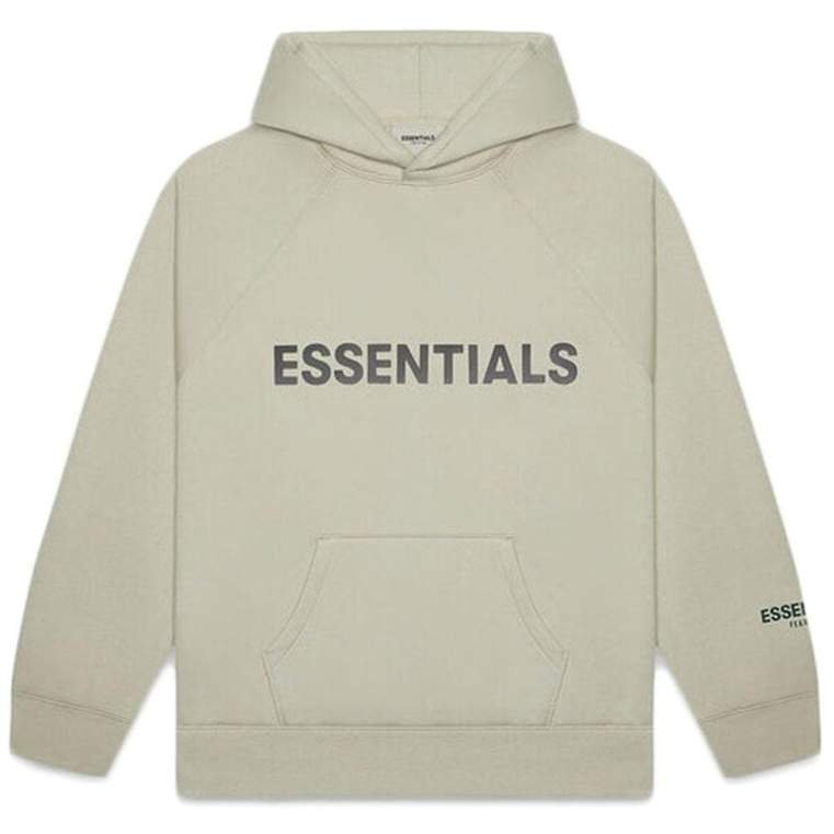 Fear Of God Essentials 3D Silicon Applique Pullover Hoodie Moss