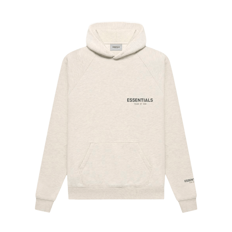 Fear Of God Essentials Core Collection Pullover Hoodie 'light Heather Oatmeal'